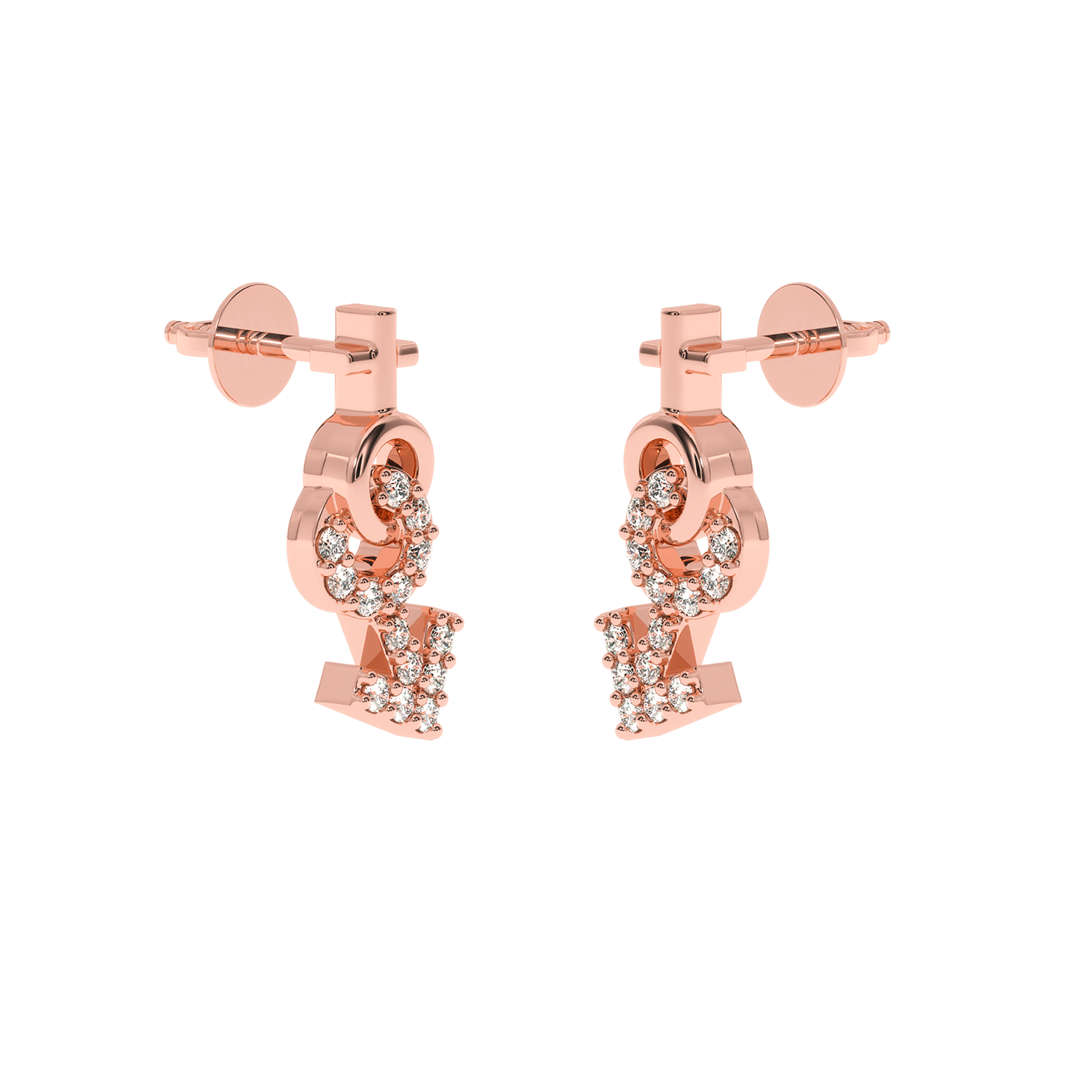 Buy Gender Symbol Diamond Earrings 0.14Ct | Solitairekart